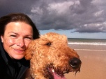 Stormy Harlyn Bay with Hester